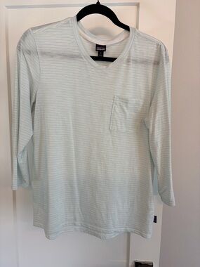 GUC Patagonia Cotton Blend Striped Shirt Size Medium
